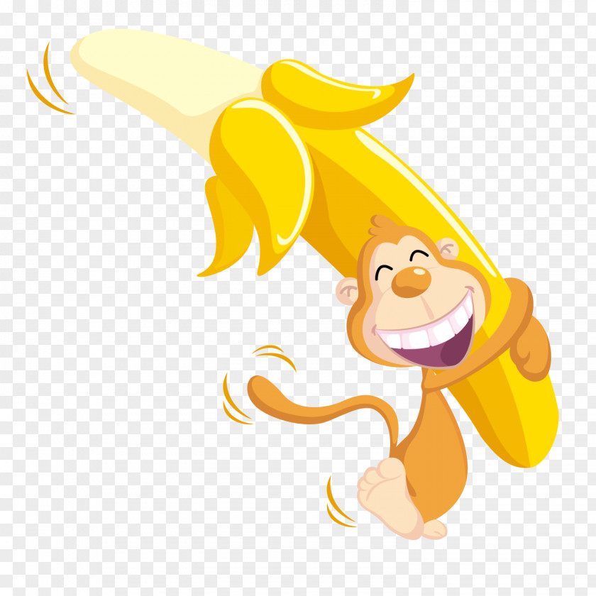 Vector Happy Monkey T-shirt Clip Art PNG