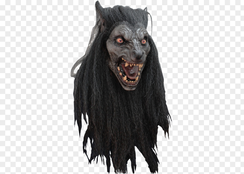 Mask Gray Wolf Halloween Costume Werewolf PNG