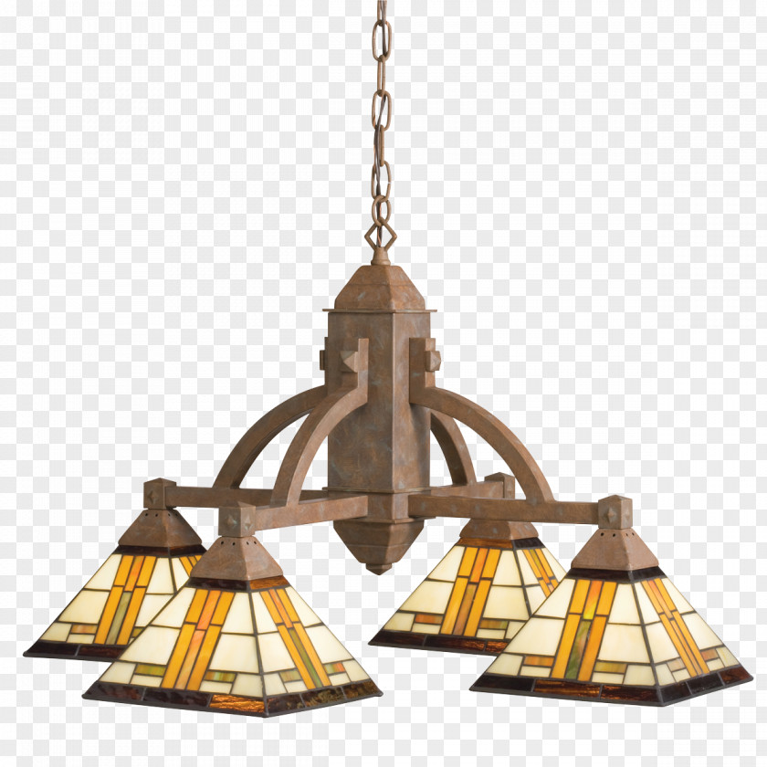 Simple Creative Stained Glass Chandelier Cafe Bar Recessed Light Bronze Lighting PNG
