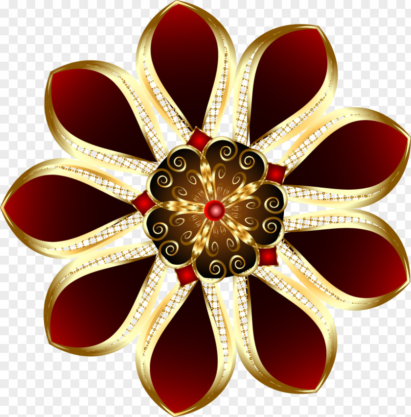 Symmetry Jewellery Flower Background PNG