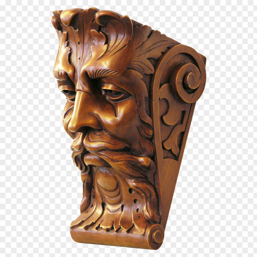 Wood Carving Sculpture PNG