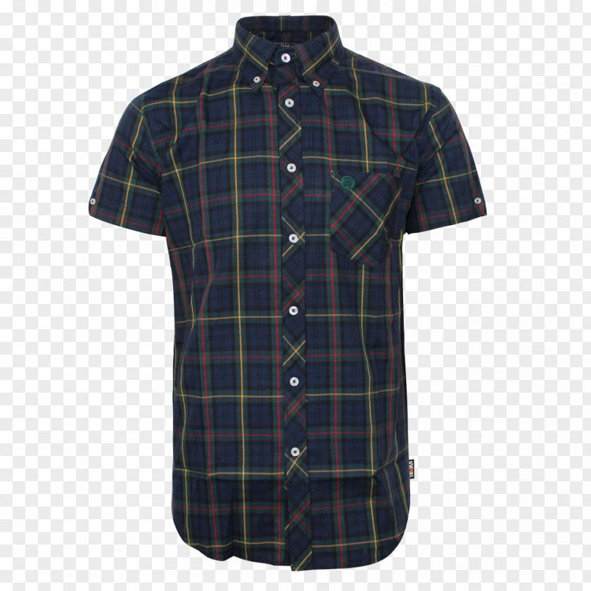 Button Down Hemd Tartan Sleeve PNG