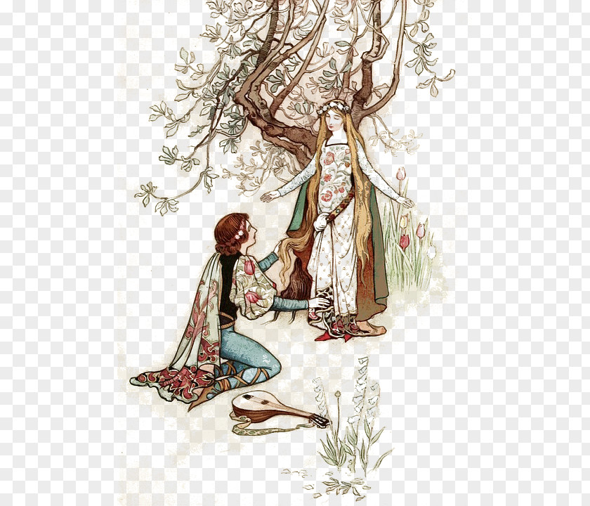 Classic Book The Fairy Jack And Beanstalk TaleHand-painted Woman Water Babies PNG