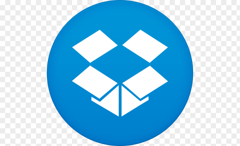 Dropbox Blue Ball Area Symbol PNG