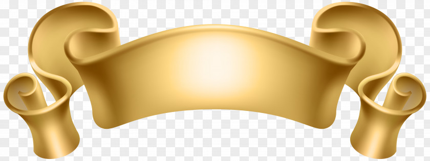 Gold Decorative Banner Transparent Clip Art PNG