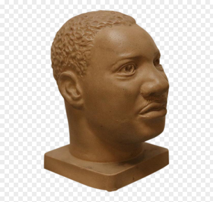 Martin Luther King Jr Forehead Classical Sculpture Bronze Bust PNG