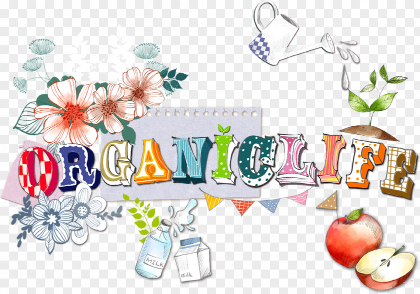 Apple Milk Watering Flowers Illustration PNG