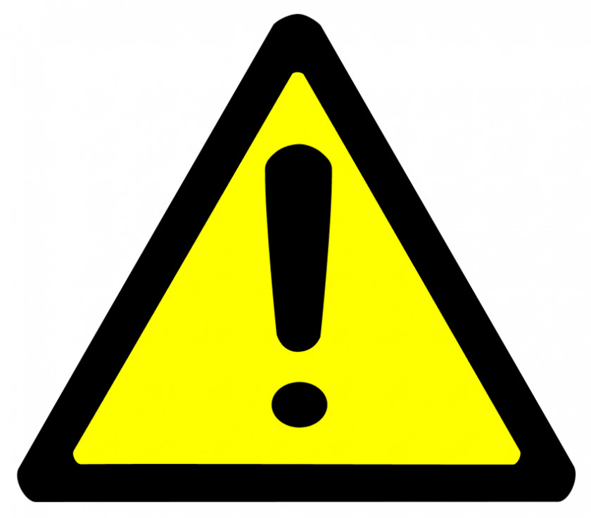 Bold Line Cliparts Warning Sign Triangle Clip Art PNG
