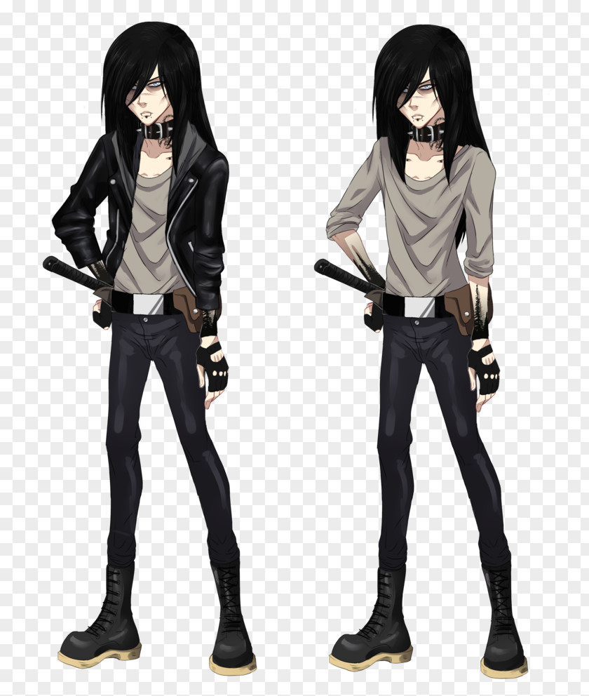 New Look Black Hair Figurine Character PNG