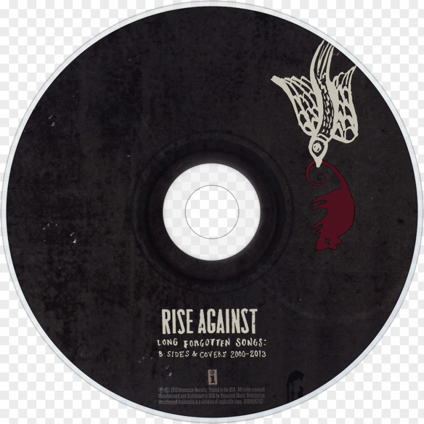 Rise Against Compact Disc Long Forgotten Songs: B-Sides & Covers 2000–2013 Cover Version PNG