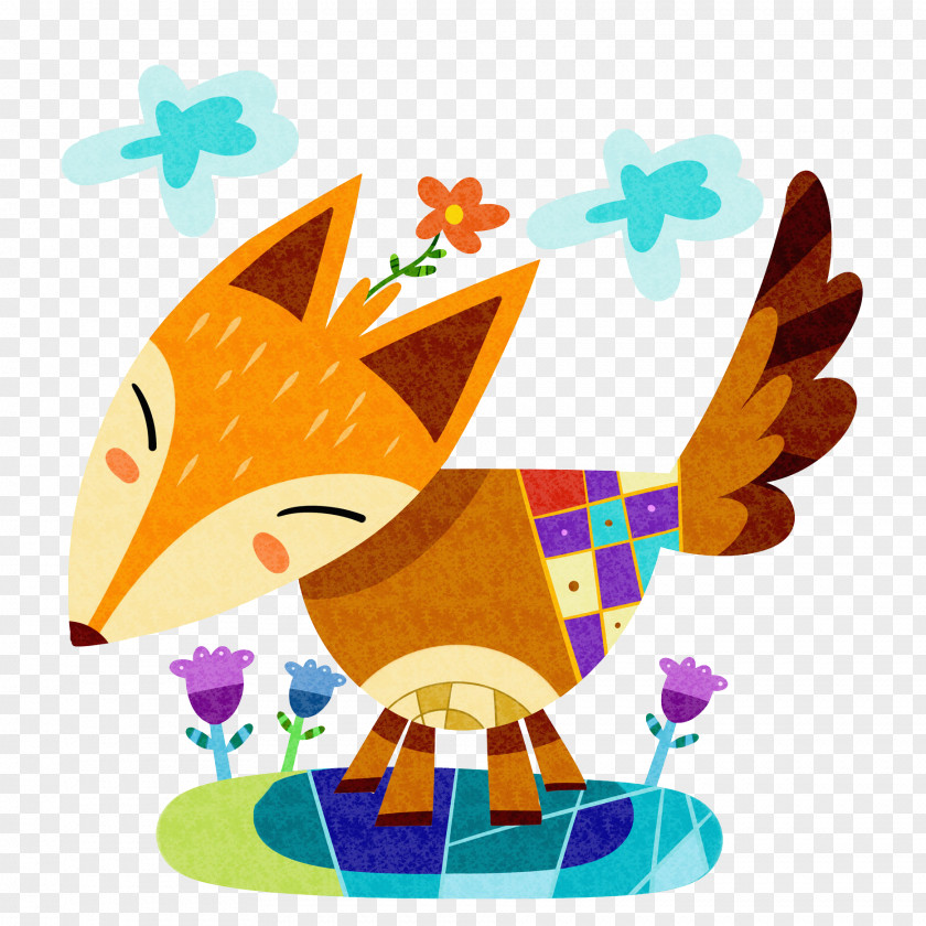 Cartoon Sticker Fox Canidae Clip Art PNG