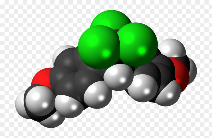Chemical Molecules Ball-and-stick Model Methoxychlor Space-filling Molecule Sphere PNG