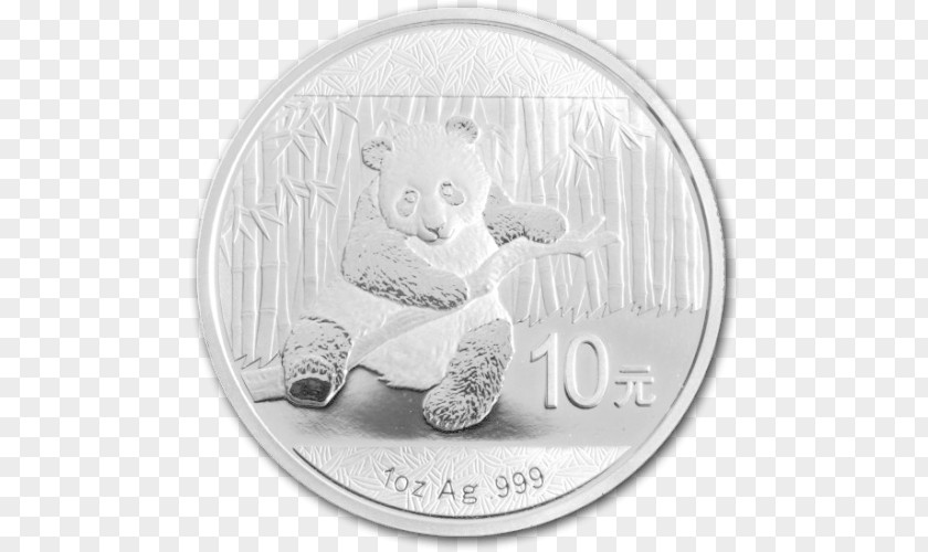 China Coin Silver Giant Panda Chinese PNG