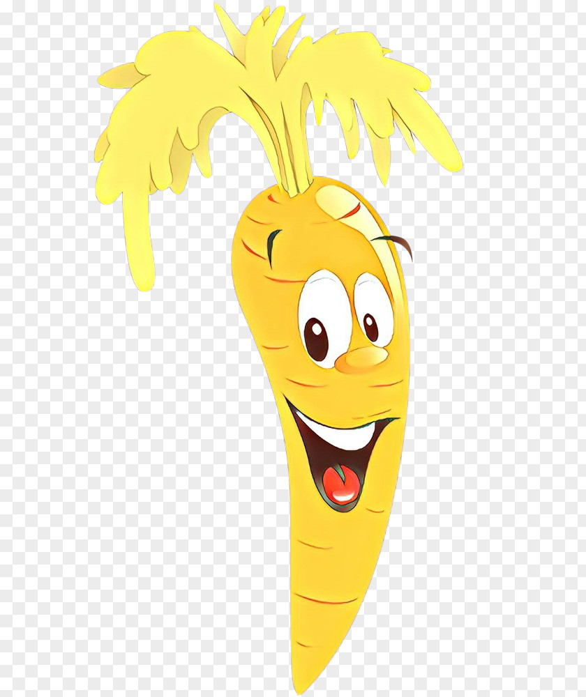 Smiley Smile Cartoon Yellow Banana Family Plant PNG