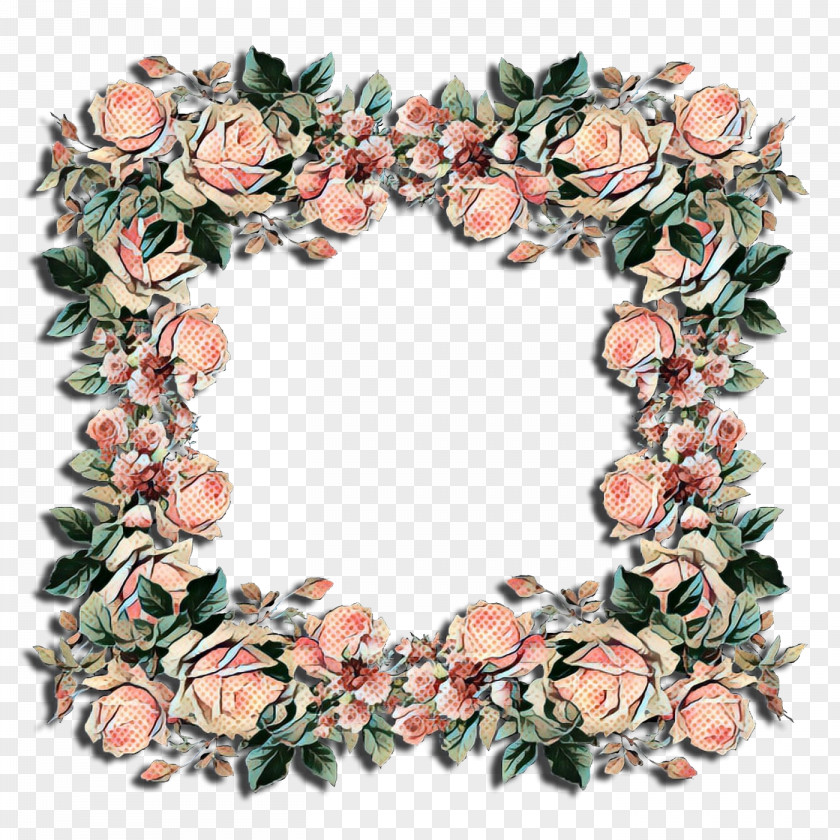 Christmas Decoration Rose Family Watercolor Wreath PNG