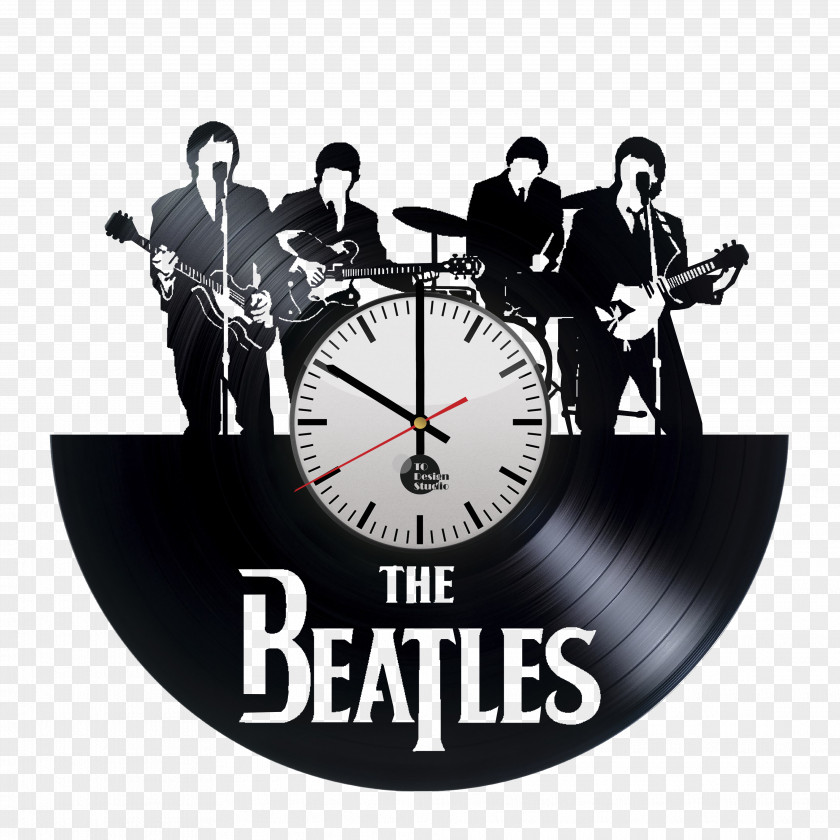 Clock The Beatles Phonograph Record Quartz Vinyl Group PNG
