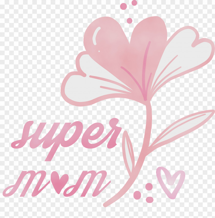 Pink Text Heart Plant Love PNG