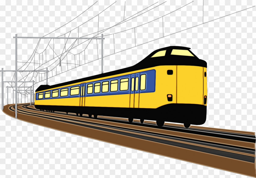 Public Transport Passenger Car Railway Rolling Stock Vehicle Train PNG