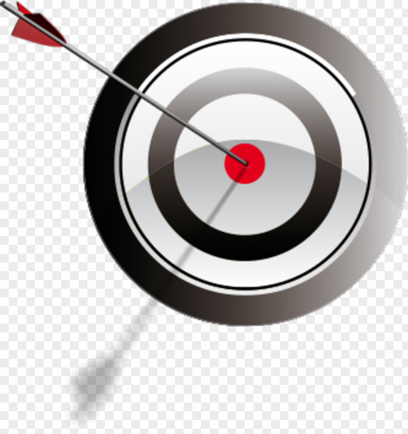 Arrow Target Clock Service Quality Control PNG