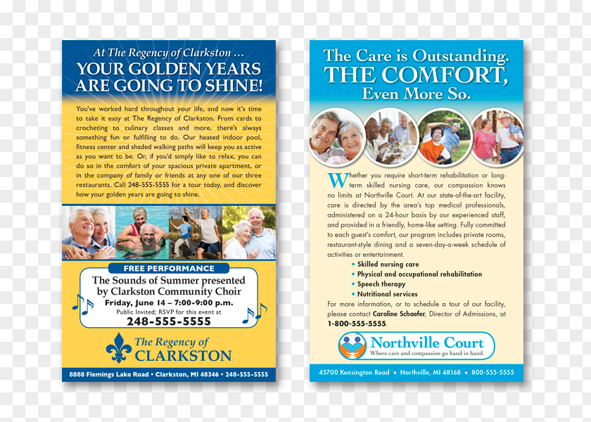 Brochure Design For Your Businessmarketing Assisted Living Nursing Home Care Health Marketing PNG