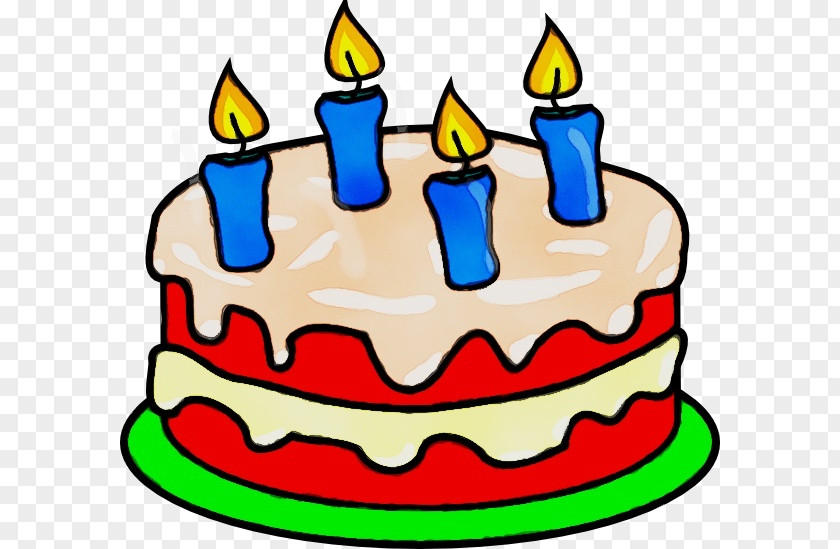 Buttercream Pasteles Cartoon Birthday Cake PNG