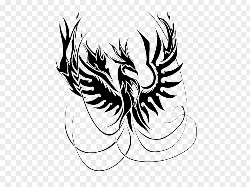 Phoenix Tattoo Illustration Image Art PNG