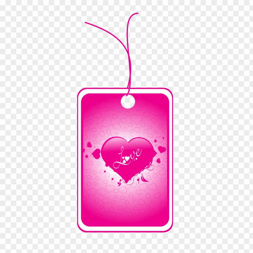 Purple Heart-shaped Tag Love Heart Valentine's Day Illustration PNG