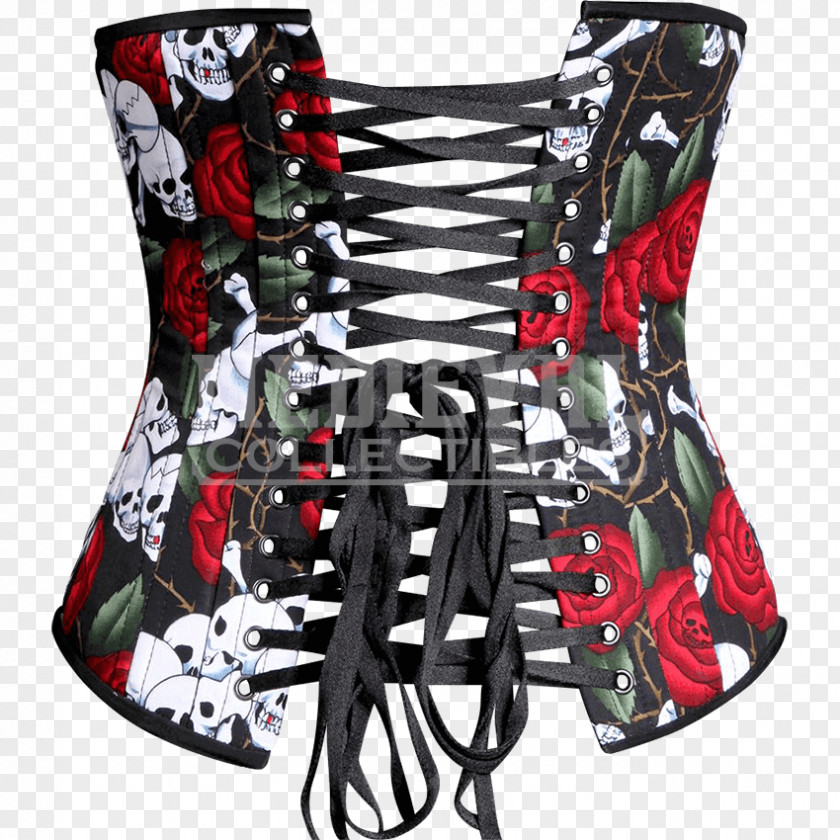 Skull And Rose Corset Lacrosse PNG