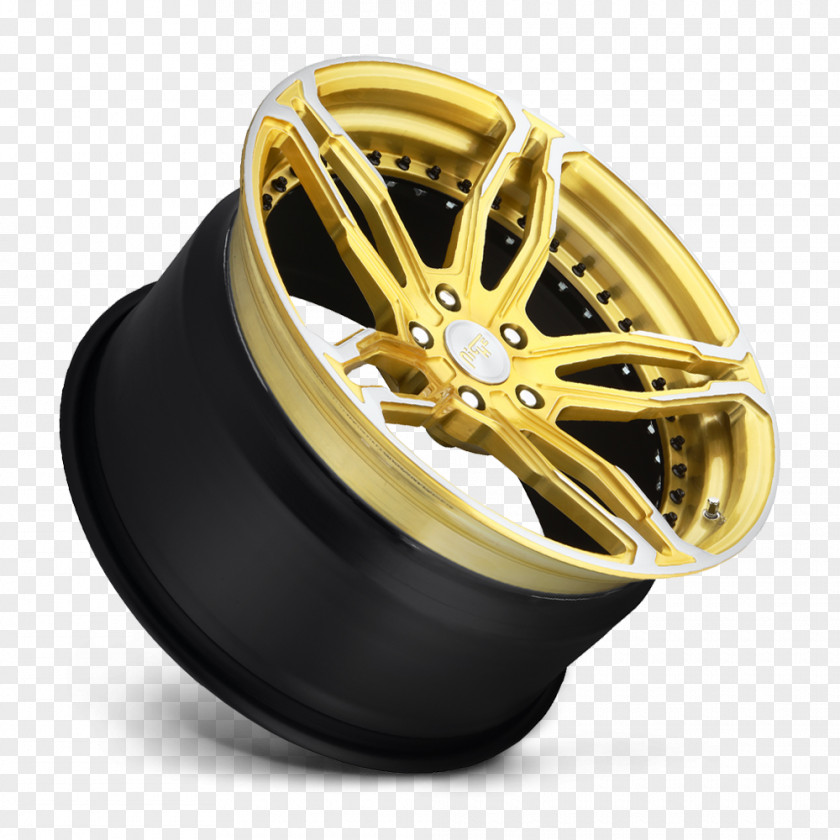 Gold Alloy Wheel Forging PNG
