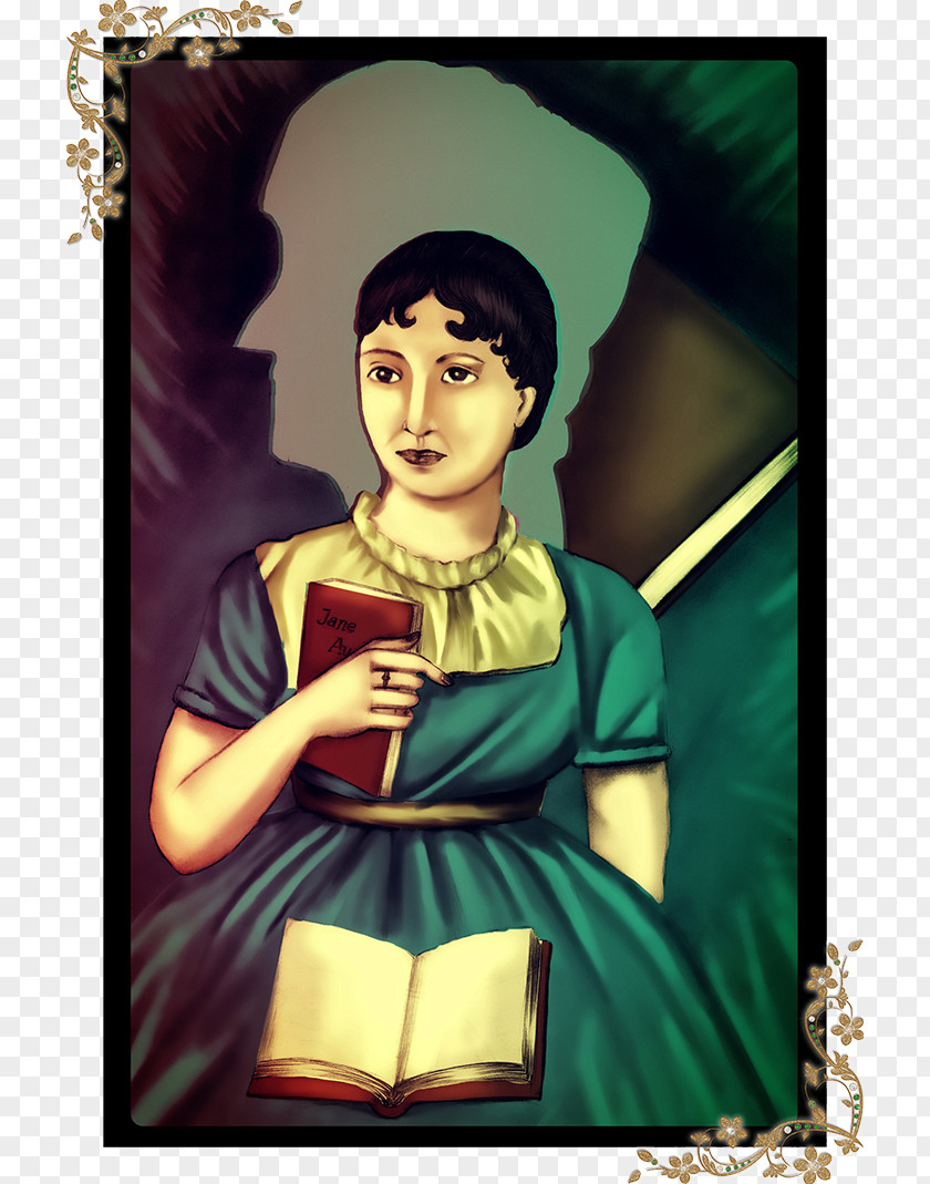 Jane Austen Religion Cartoon Poster Character PNG
