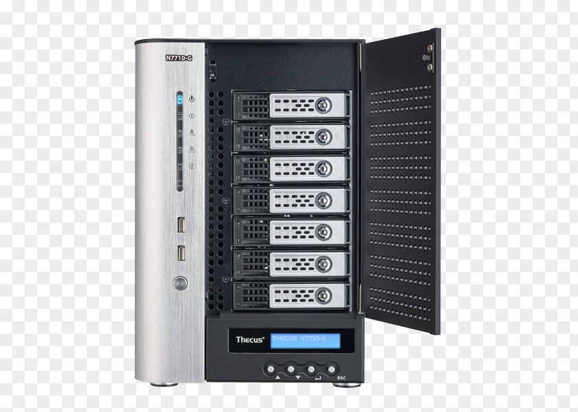 Large Redemption Value Network Storage Systems 10 Gigabit Ethernet Thecus ECC Memory PNG