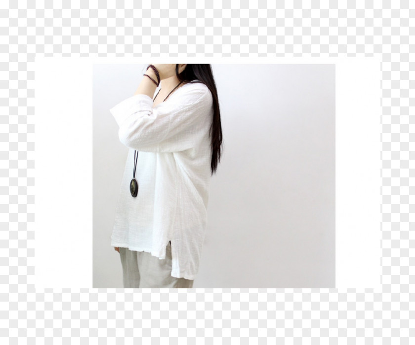 Nightgown Robe Sleeve Shoulder Blouse Cotton PNG