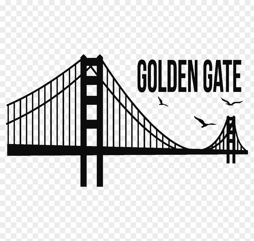 Bridge Golden Gate Sticker Silhouette PNG