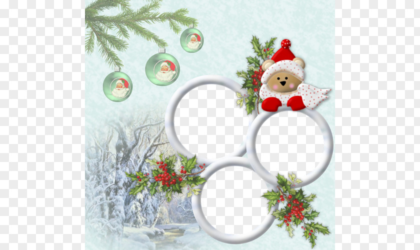 Christmas Bear Frame Material Picture Photography PNG