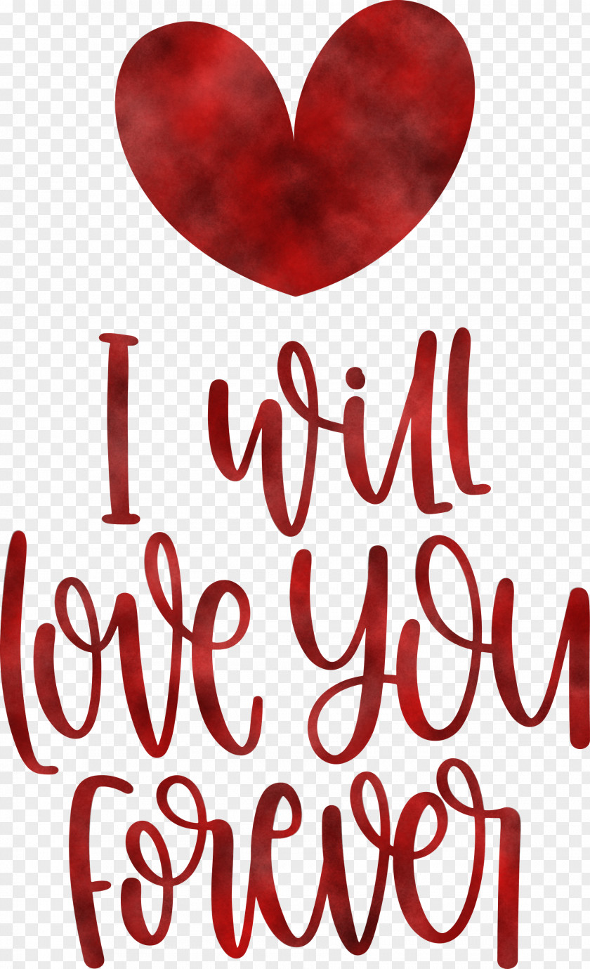 Love You Forever Valentines Day Quote PNG