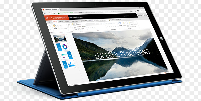 Microsoft Tablet PC Surface PowerPoint Presentation Program Office 365 Online PNG