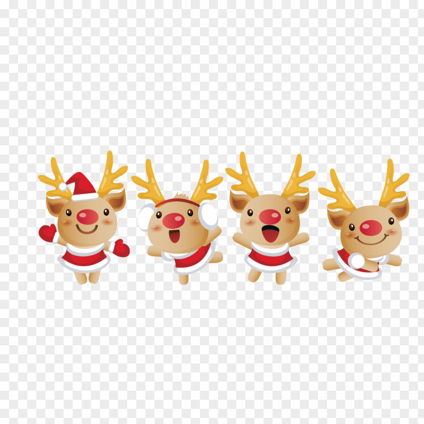 Reindeer Santa Clauss Christmas Clip Art PNG