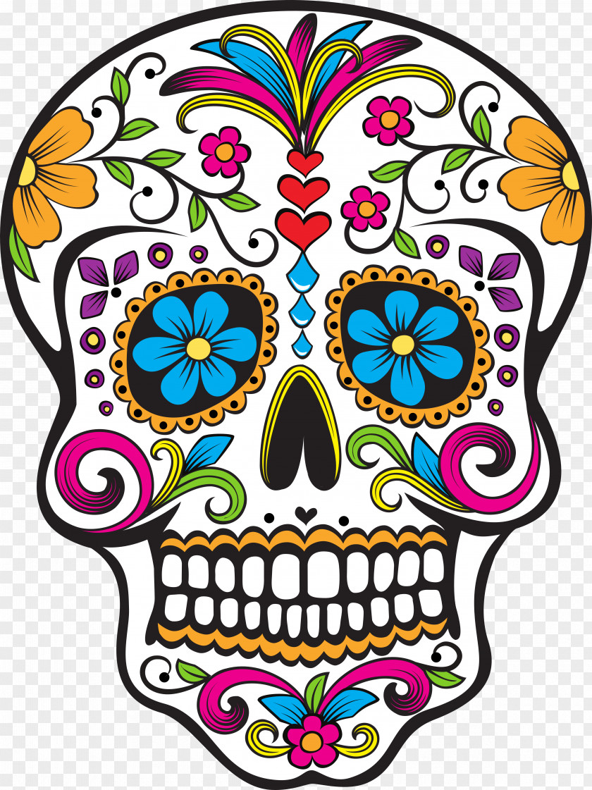 Skull Calavera Day Of The Dead Mexican Cuisine Clip Art PNG