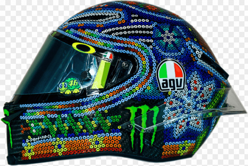 Valentino Rossi 2018 MotoGP Season Motorcycle Helmets Movistar Yamaha Sepang District AGV PNG