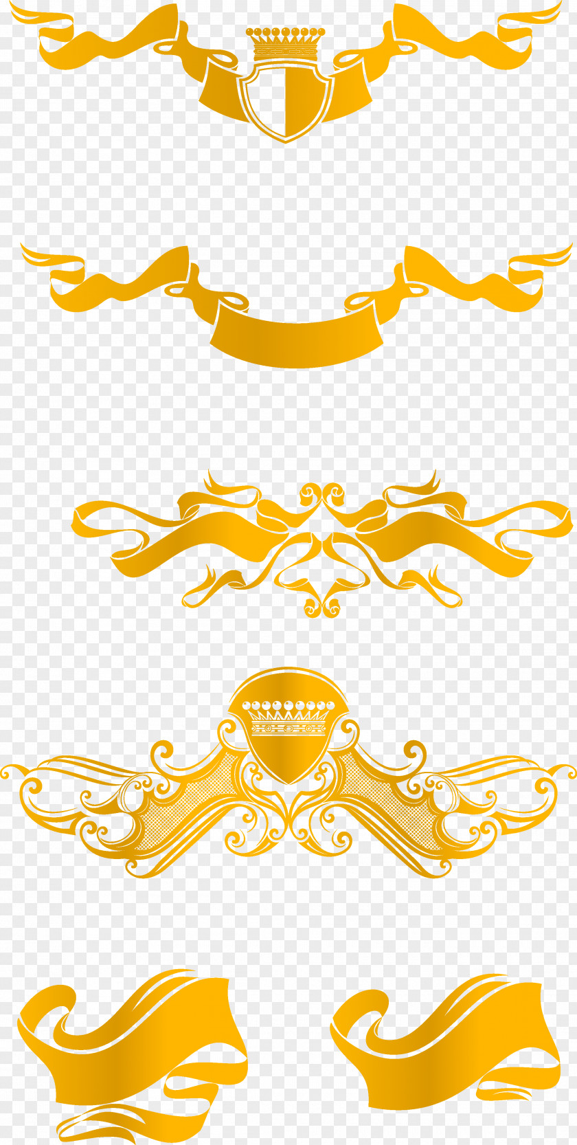 Yellow Ribbon Ornament Decorative Arts Royalty-free Clip Art PNG
