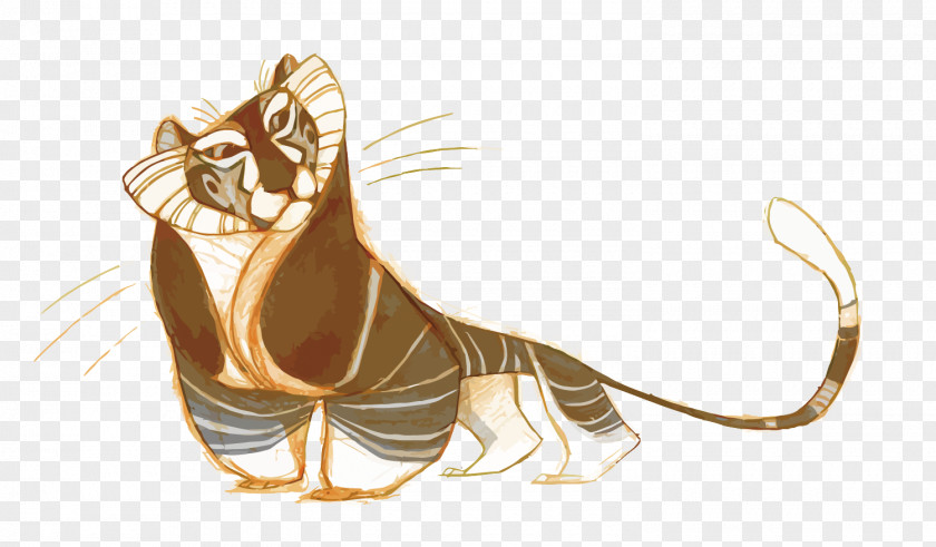 Vector Tiger Lion Model Sheet Drawing Illustration PNG