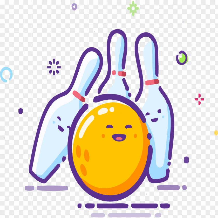 Bowling Vector Yellow Graphic Design Flat Illustration PNG