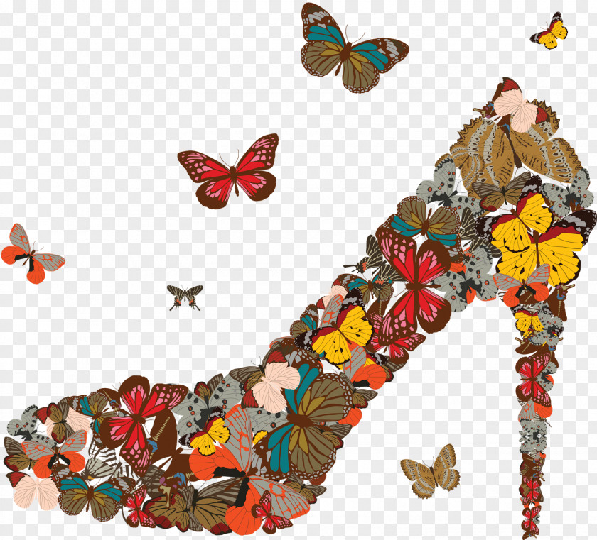 Butterfly High-heeled Shoe Computer Mouse PNG
