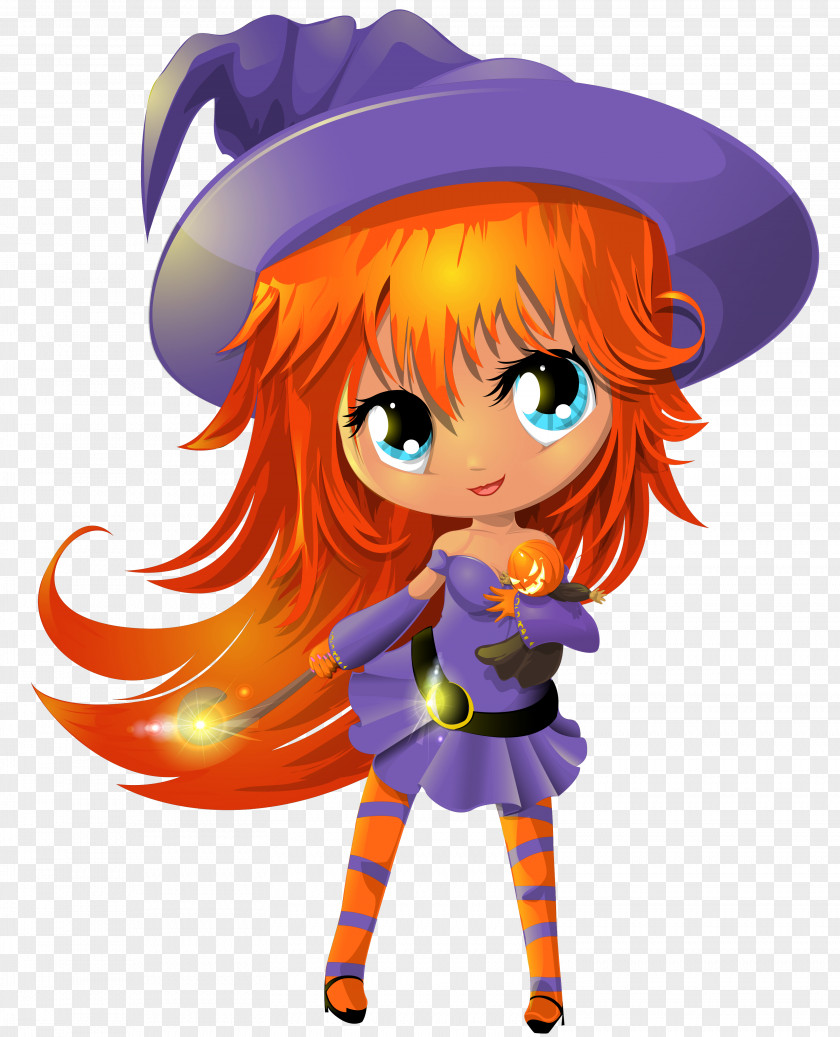 Cute Witch Transparent Clipart Witchcraft Halloween Clip Art PNG