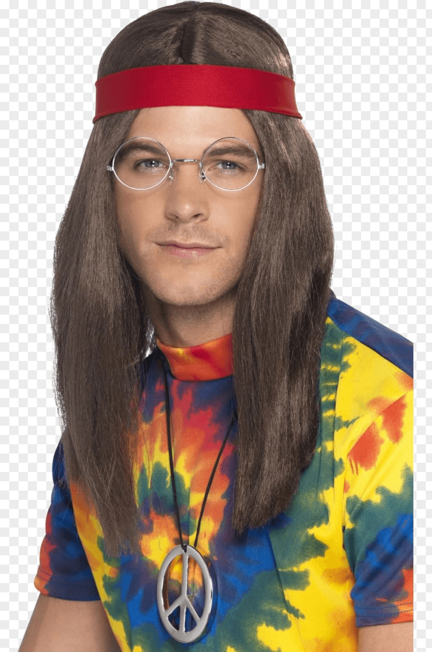 Hippie 1960s 1970s Costume Man PNG