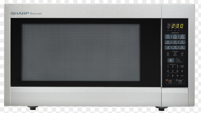 Oven Microwave Ovens Sharp Carousel R-6 1200W Full-Size Countertop PNG