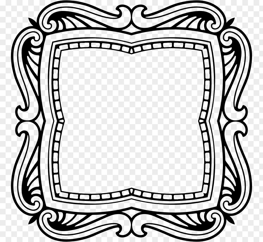 Vintage Style Drawing Picture Frames Mirror Ornament PNG