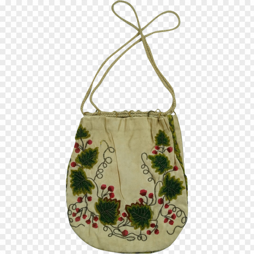 Bobbin Ribbon Handbag Reticule Beadwork Embroidery PNG