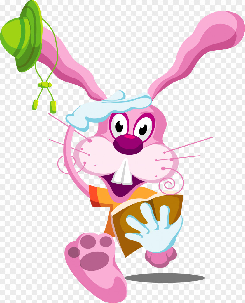 Rabbit Reading Clip Art PNG