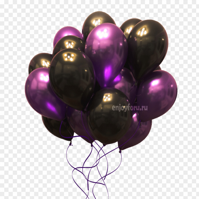 Violet Black Toy Balloon Purple Color PNG